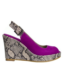 Colette Sol Wedge snake cyclaam